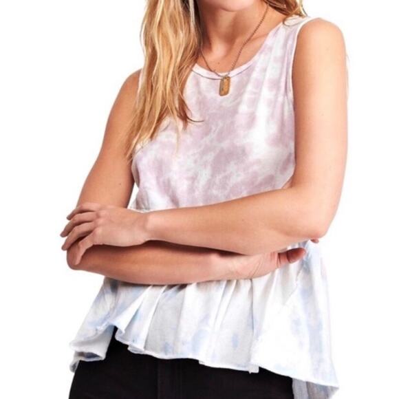 FREE PEOPLE Barely There Combo Tie Dye Tank Size M - Picture 1 of 4